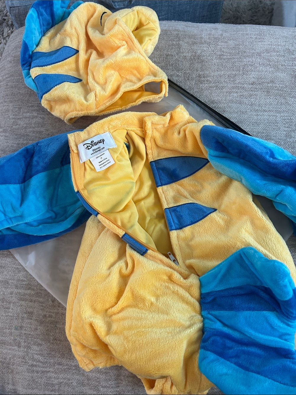 Disney Flounder Fish toddler The Little Mermaid Costume - 2T